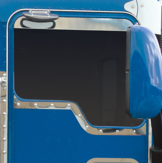Kenworth Daylite Door Contoured Under Window Trim-Slim style with Dimples