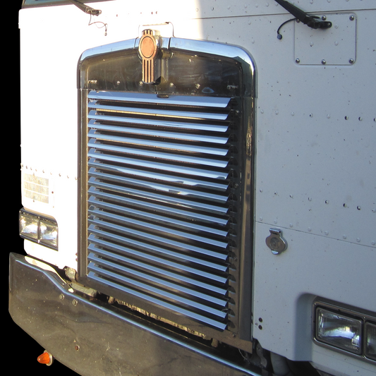 Kenworth K100E Cab Over Hood Grill - 20 Louvers - Grill Surround NOT included.
