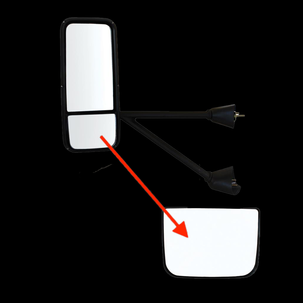 Kenworth T600/T660/T800 Series Mirror Only (Lower) - Heated