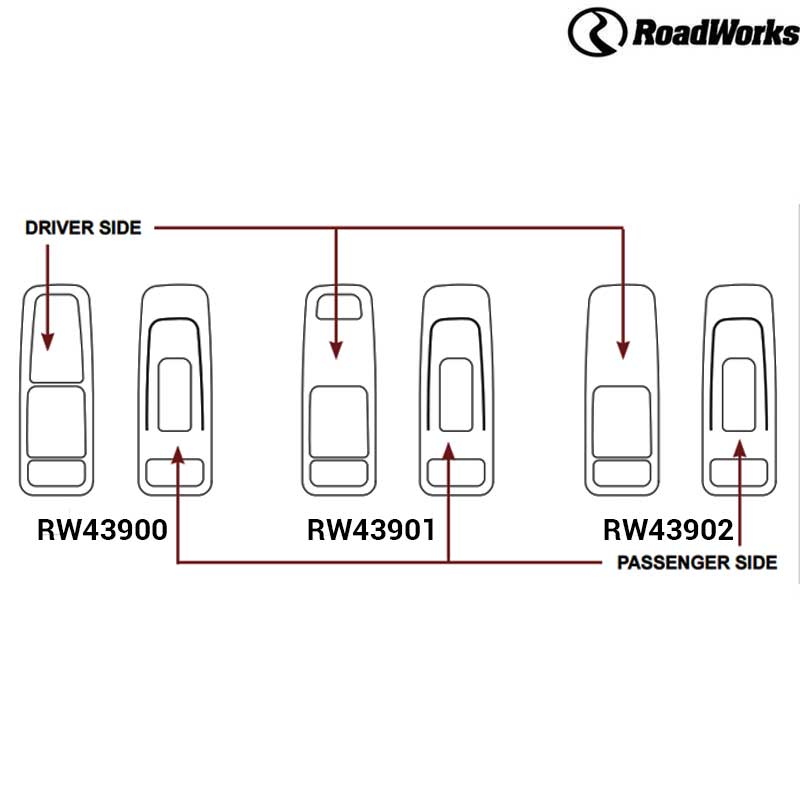 Kenworth T680/880 Power Window Trims Heat/Motor Mirror