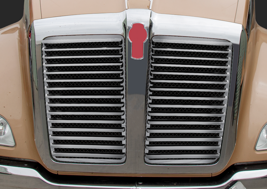 Kenworth T680 Hood Grill Insert w/15 Louvers (Per Side) (17.) - Grill Surround NOT included.