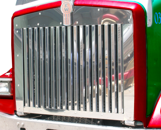 Kenworth T800 Hood Grill w/16 Vertical Bars (25.75)
