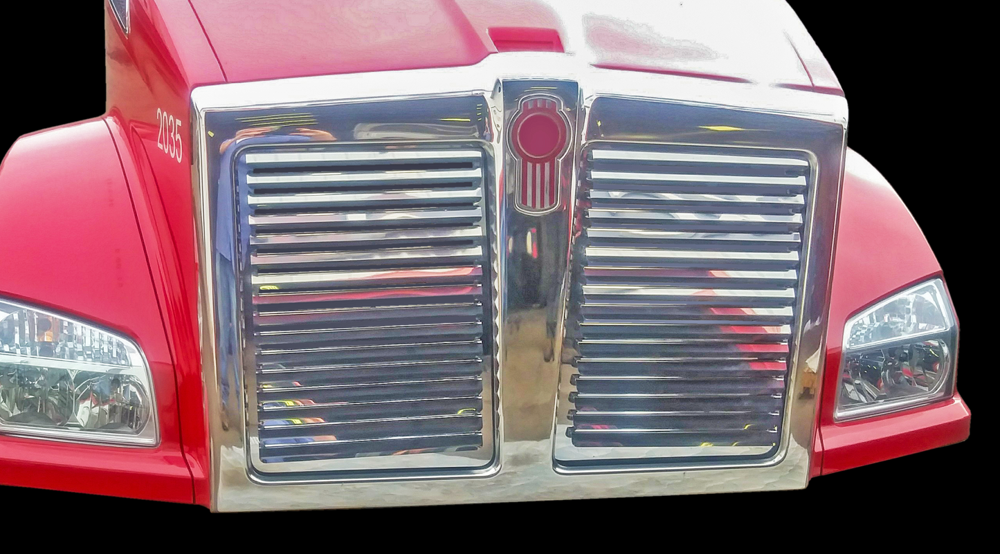 Kenworth T880 Hood Grill w/17 Louvers (Per Side)
