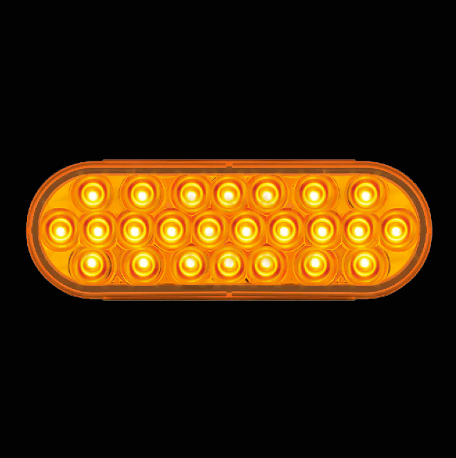 LED Oval Light Amber/Amber 24 Diode