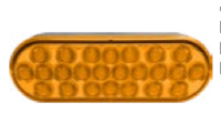 LED Oval Light Amber/Amber 24 Diode