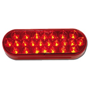 LED Oval Light Red/Red 24 Diode
