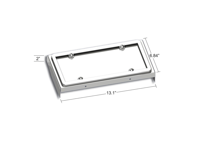 LICENSE PLATE HOLDER STAINLESS FOR (2008-2017) FREIGHTLINER CASCADIA