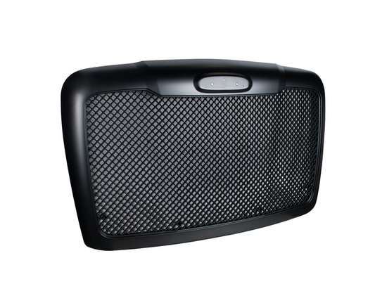 MESH BLACK GRILLE WITH BUG SCREEN & LOGO MOUNT MADE FOR 2008-2017 FREIGHTLINER CASCADIA