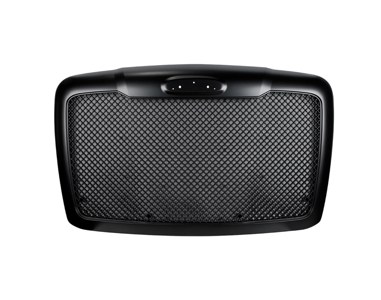 MESH BLACK GRILLE WITH BUG SCREEN & LOGO MOUNT MADE FOR 2008-2017 FREIGHTLINER CASCADIA