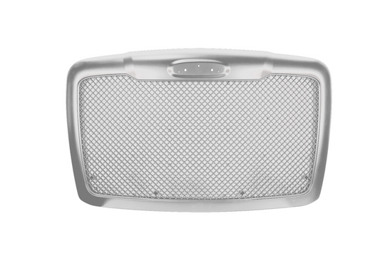 MESH CHROME GRILLE WITH BUG SCREEN & LOGO MOUNT FOR 2008-2017 FREIGHTLINER CASCADIA