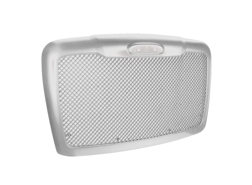 MESH CHROME GRILLE WITH BUG SCREEN & LOGO MOUNT FOR 2008-2017 FREIGHTLINER CASCADIA