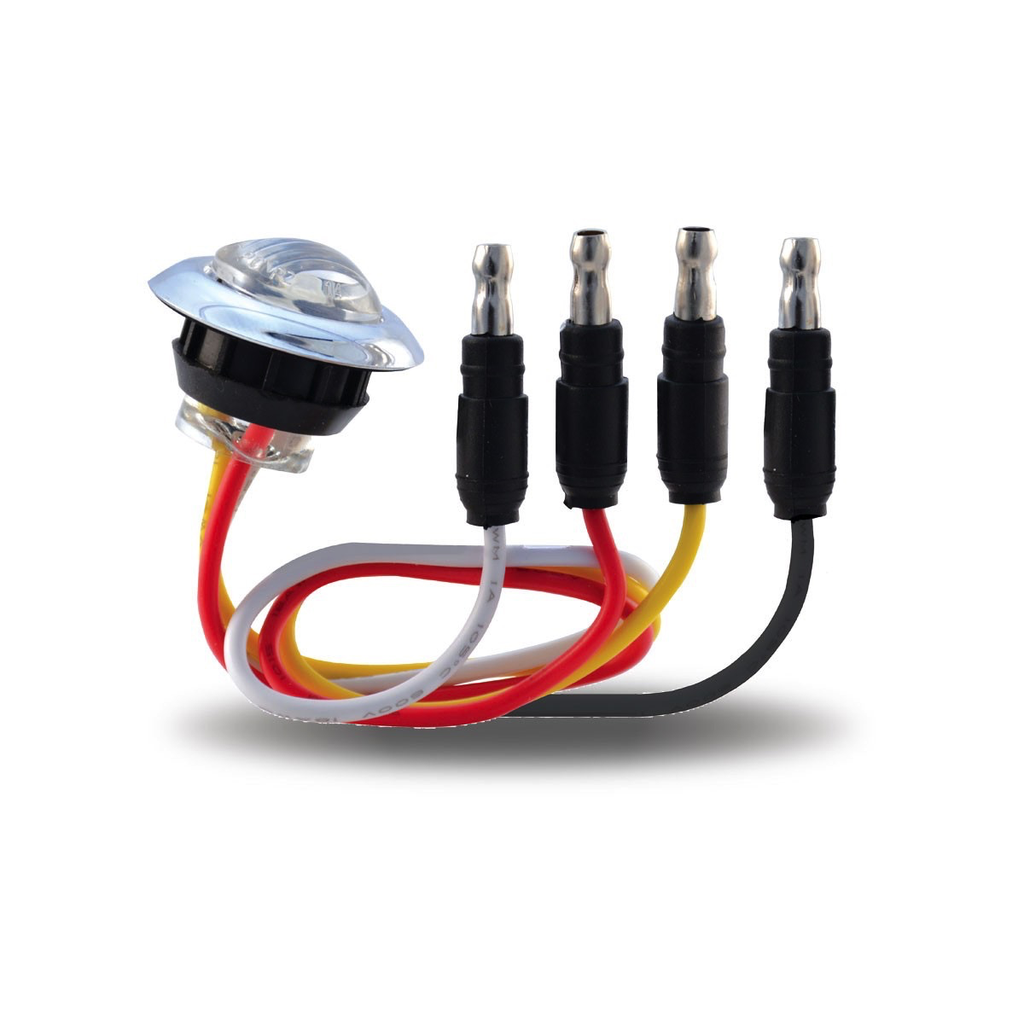 Mini Button Dual Revolution Marker Led - Red / Blue - Lighting & Accessories