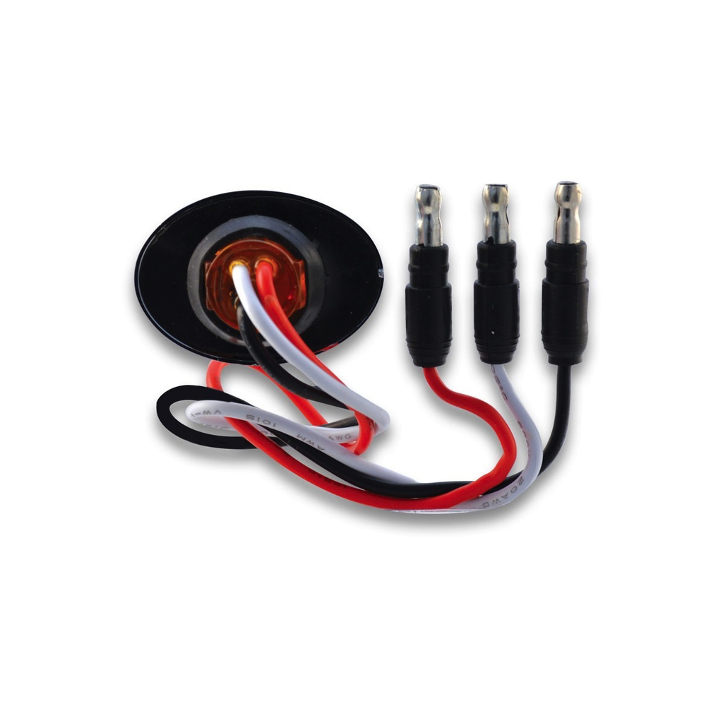 Mini Oval Button Clear Red Led - 3 Wire - Lighting & Accessories
