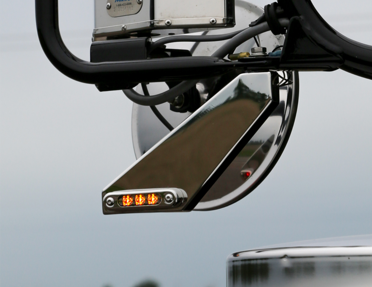 Mirror Mount Side Signal Brackets (RED/AMBER) Clear Lens Pair (304) No Signal Light LED