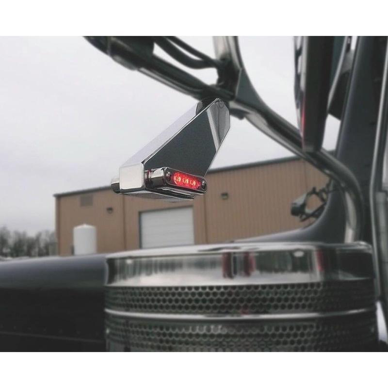 PETERBILT FREIGHTLINER SIDE MIRROR SIGNAL BRACKET WITH LEDS Cab Exterior