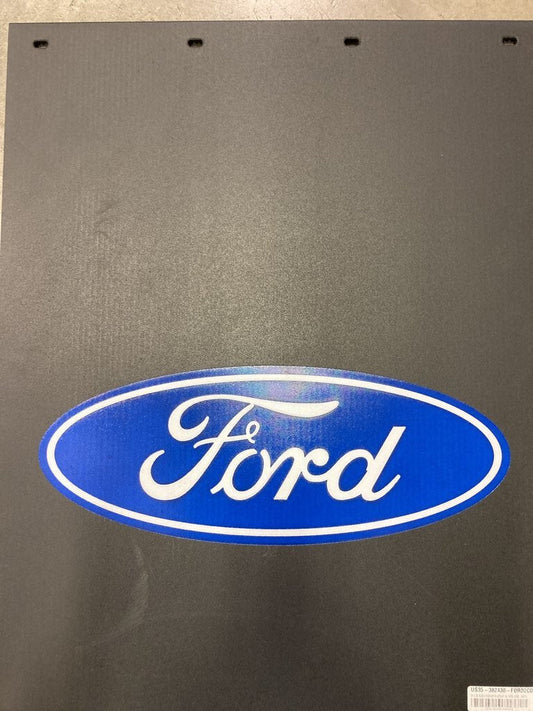 Mud Flap 24” x 30” 3/8 Proflex Rubber Logo Ford Blue Each Mudflap Accessories