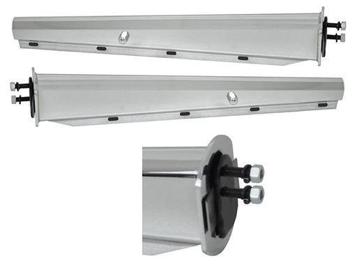 Mudflap Hanger Straight Chrome 1-1/8'' Bolt Spacing