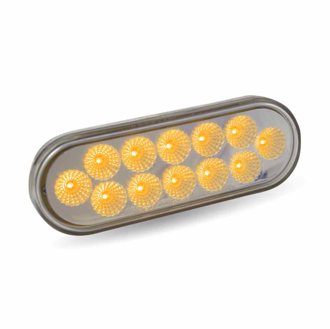 Oval Clear Amber LED Turn Signal & Marker Light