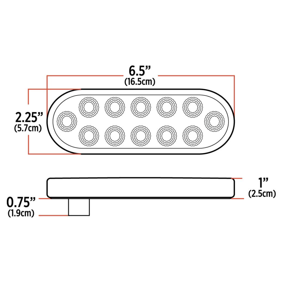 Oval Clear Amber LED Turn Signal & Marker Light