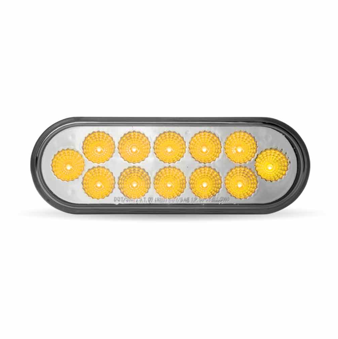 Oval Clear Amber LED Turn Signal & Marker Light