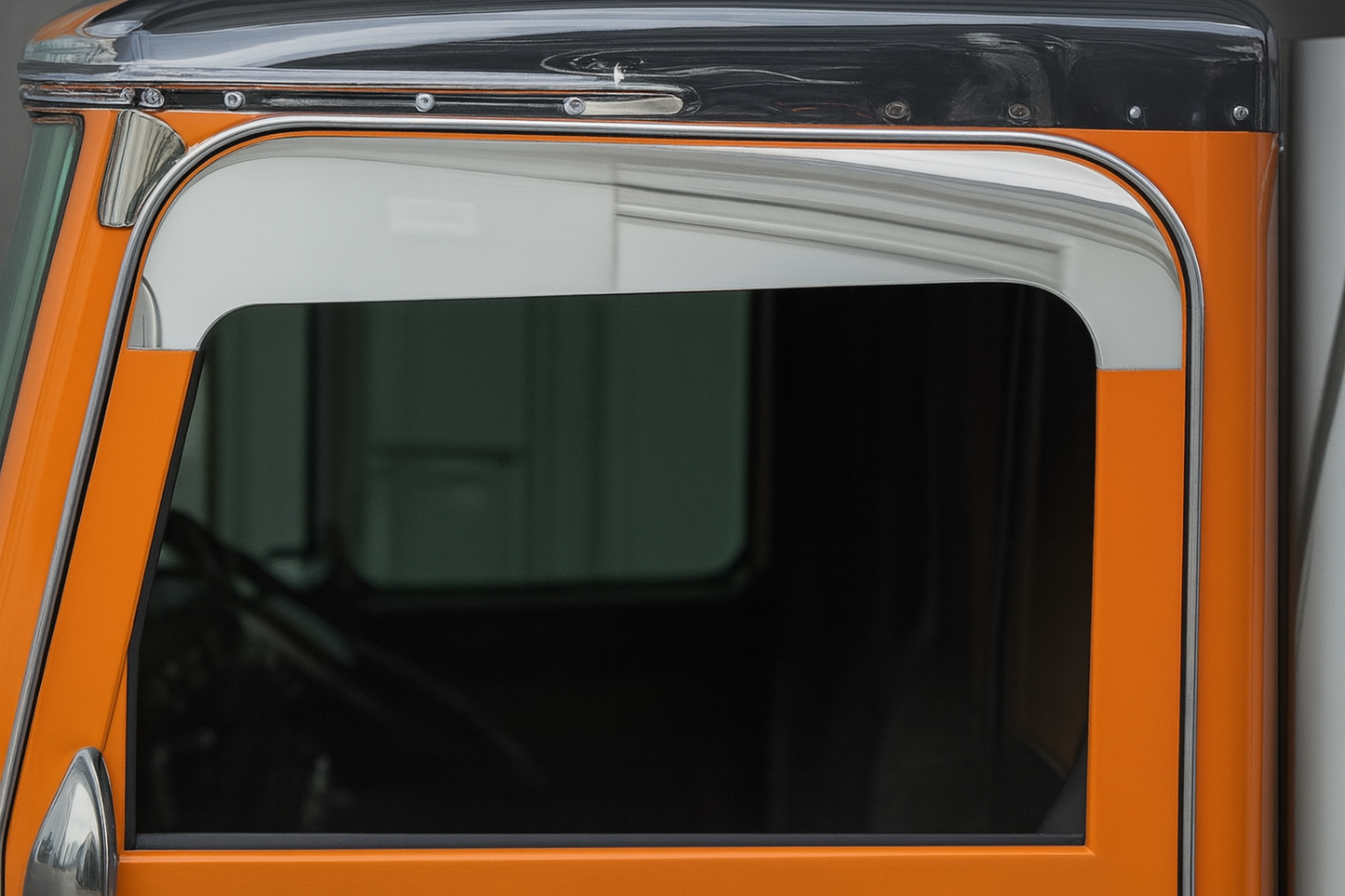 Peterbilt 379/386/388/389 5" Redline Style Chop Top (Cab Mounted Mirrors)