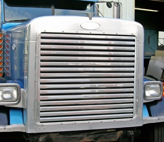Peterbilt 379 Long Hood Grill - 15 Horizontal Bars (38.25x2) - Grill Surround NOT included.