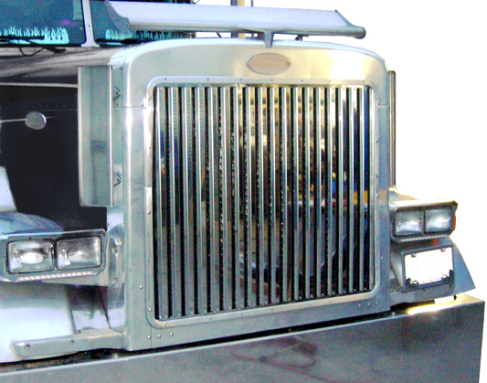 Peterbilt 379 Long Hood Grill - 17 Vertical Bars (33.125") - Grill Surround NOT included.