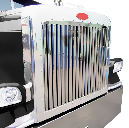 Peterbilt 388/389 Hood Grill 19 Vertical Bars (33.5) - Grill Surround NOT included.
