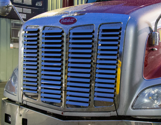 Peterbilt 579 Old Body Hood Grill - 66 Louvers (6.25,8.) - Grill Surround NOT included.