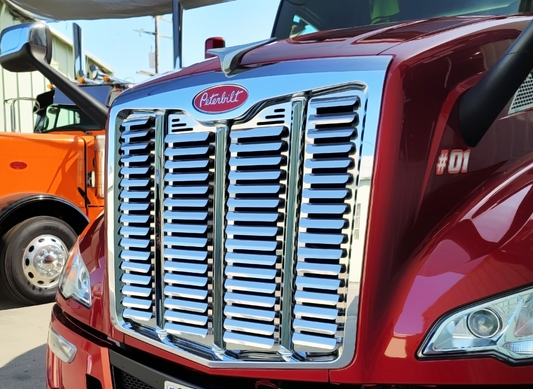 Peterbilt 579 Ultraloft Hood Grill Insert - 66 Louvers - Grill Surround NOT included.