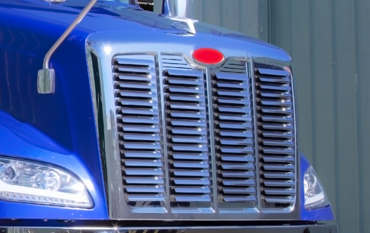 Peterbilt 587 Hood Grill 66 Louvers (8.25, 8.) - Grill Surround NOT included.