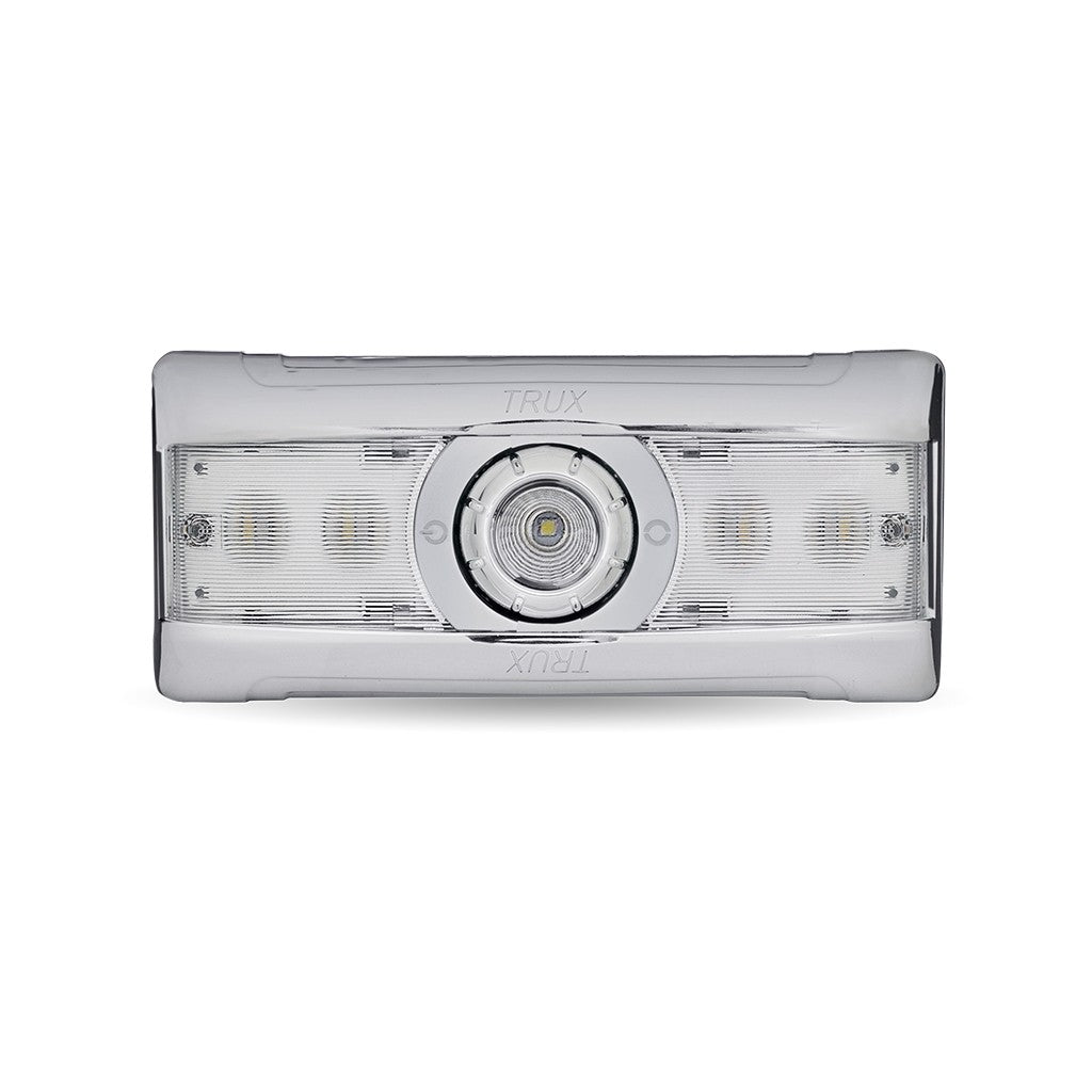 Peterbilt LED Interior Projector Dome & Map Light - 6-Color Auxiliary LED / Chrome