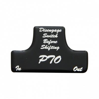 "PTO" Switch Guard Sticker Only - Black
