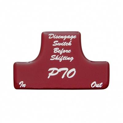 "PTO" Switch Guard Sticker Only - Red