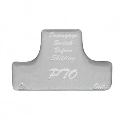 "PTO" Switch Guard Sticker Only - Silver
