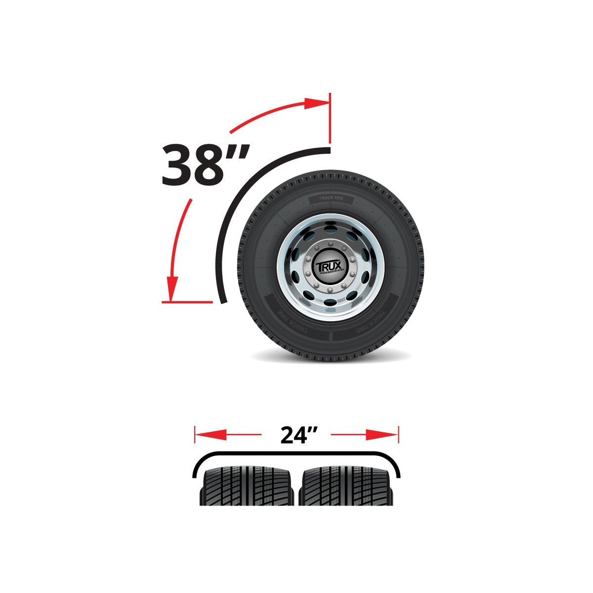 Quarter Fender 38" "Low Rider" Stainless Steel Kit W/ Rolled Edge