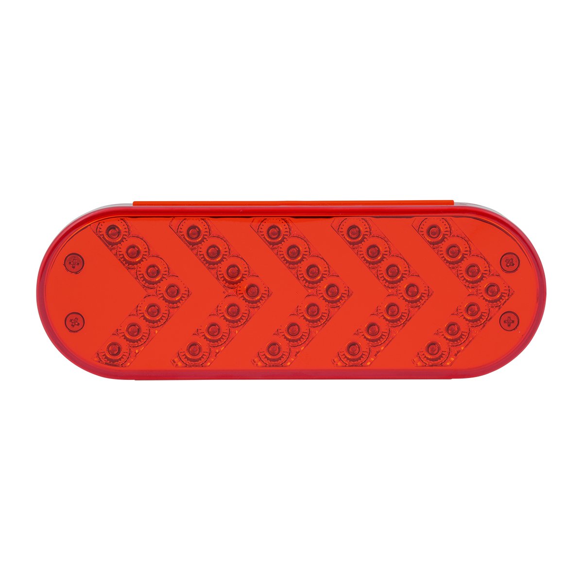 Red/Red Oval Sequential Arrow Mid-Turn Spyder LED Light.