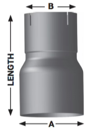 Reducer 5" Od 4" Id Chrome