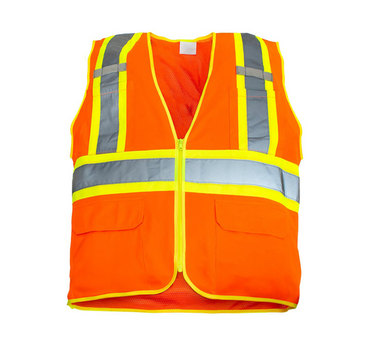 Riggear High Visibility Reflective Orange Safety Vest