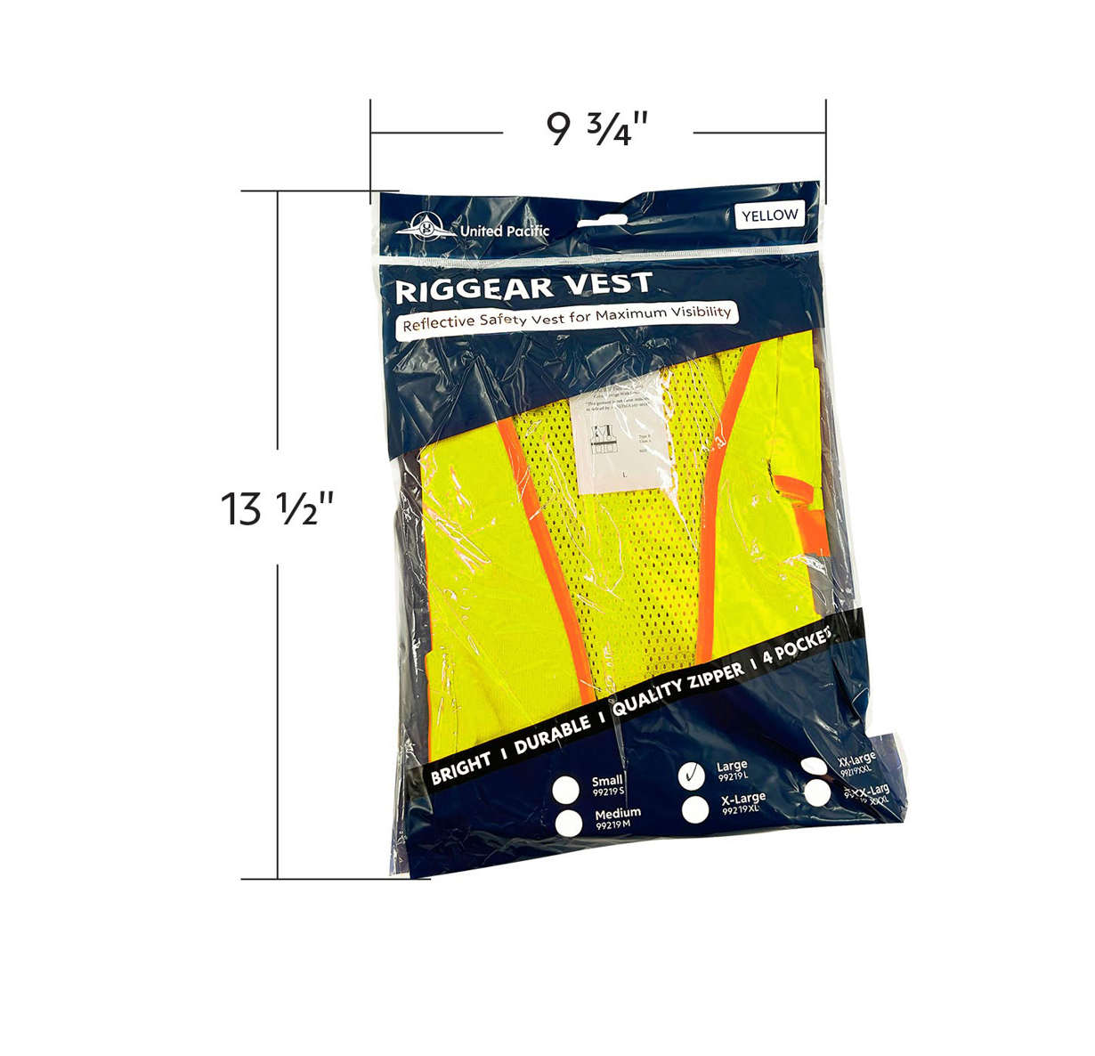 Riggear High Visibility Reflective Yellow Safety Vest
