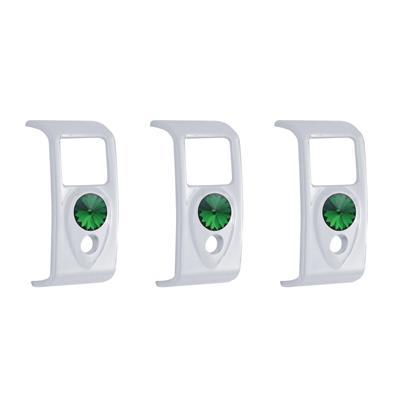 Rocker Switch Cover w/ Green Diamond For 2006 + Kenworth (3-pack)