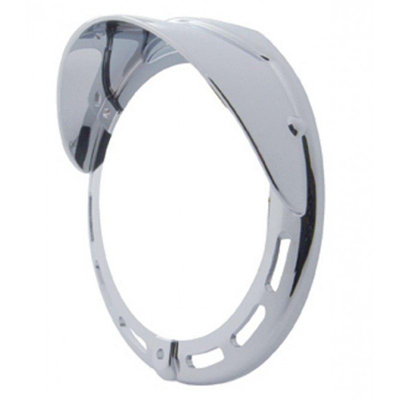 Round Turn Signal Light Bezel - Visor On Bottom - Lighting & Accessories