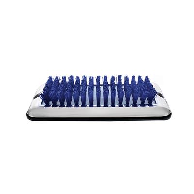 Shoe/Boot Scraper W/ Blue Brush - Stainless Steel