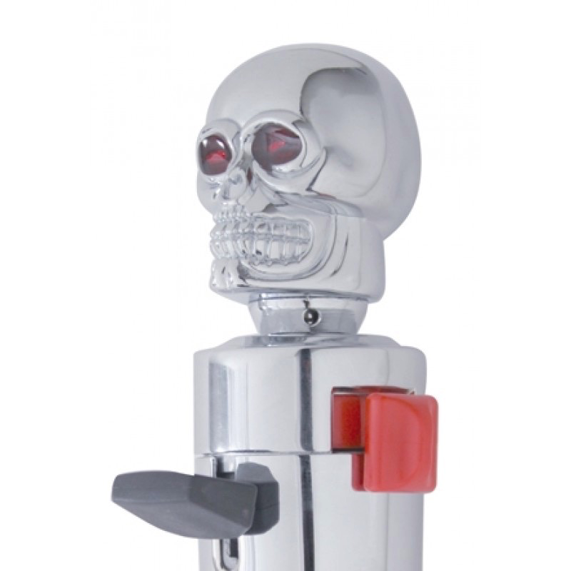 Skull Head Chrome Gearshift Knob W/ Adaptor - Cab Interior