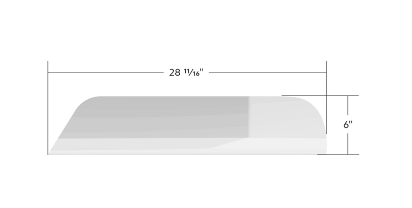 STAINLESS 6" CHOP TOP CHOPPED WINDOW TRIM FOR 2008-2017 FREIGHTLINER CASCADIA