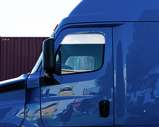 STAINLESS 6" CHOP TOP CHOPPED WINDOW TRIM FOR 2008-2017 FREIGHTLINER CASCADIA