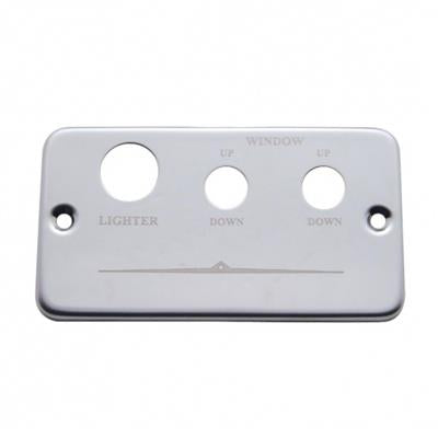 Stainless Steel Freightliner Lighter Plate - Lighter/Window (Left &