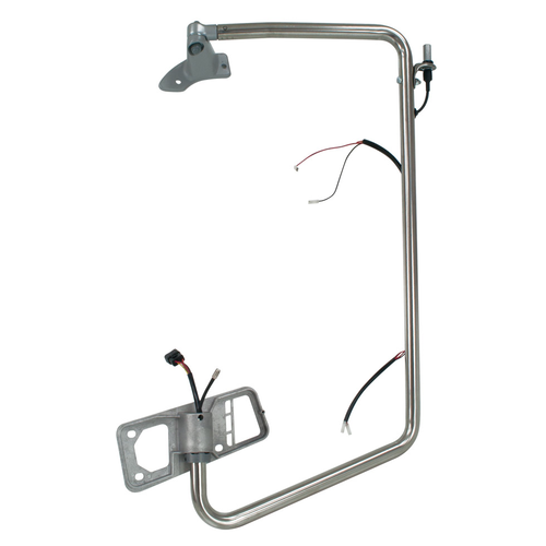 Stainless Steel Mirror Bracket with CB Mount. Driver Side. Freightliner