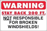 Stay Back Truck Decal Sticker