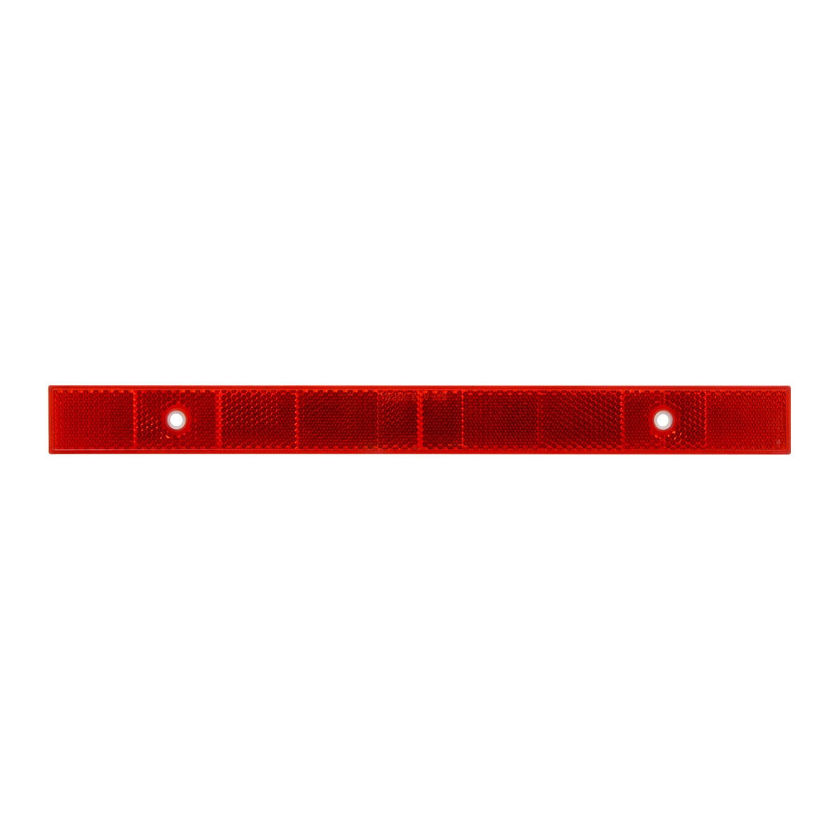 Stick-On Reflector Strip w/ Adhesive Backing & 2 Screw Mount - Red
